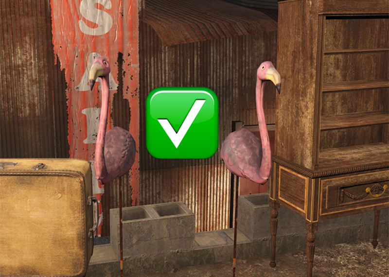 Illustration for article titled Mod Turns Fallout 4's Creepy Mannequins Into Flamingos